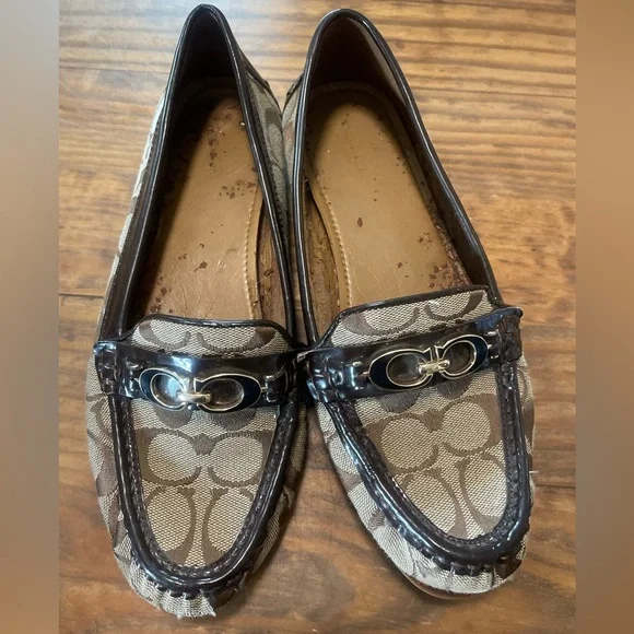 Coach | Shoes | Coach Fortuna Brown Patterned Loafers Womens  display picture 2